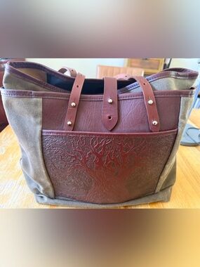 The Oberon Design Canvas and Leather Everyday Tote
